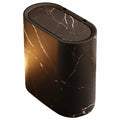 Nordic Push Top Waste Bin Marble Patterned Trash Can