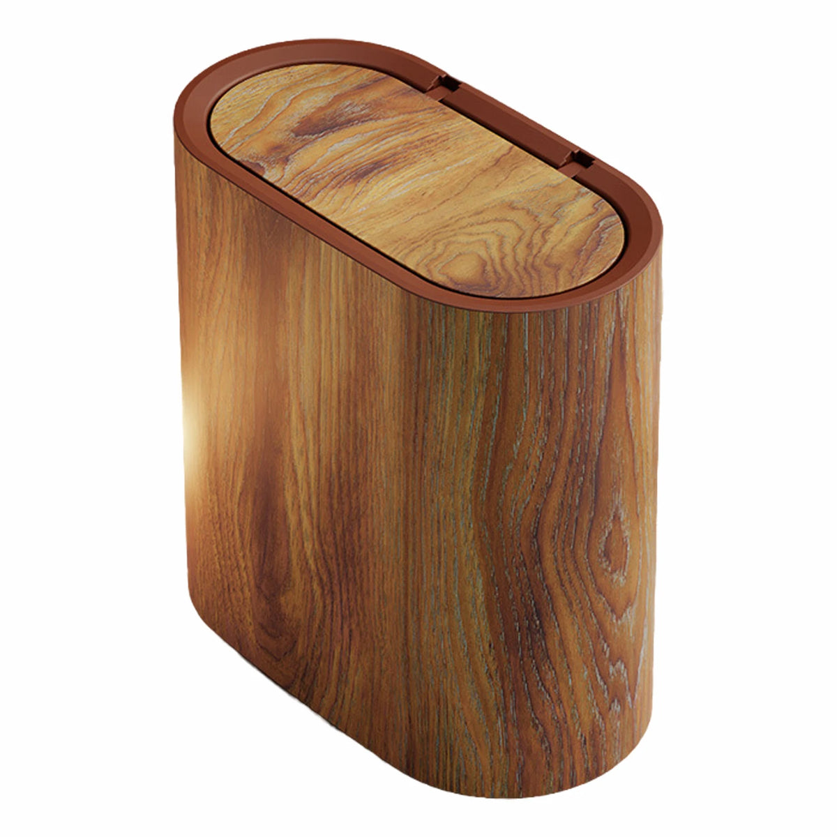 Nordic Push Top Waste Bin Marble Patterned Trash Can