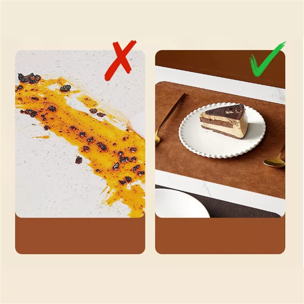 Premium Faux Leather Placemats Heat Resistant Waterproof Double Sided Table Mats