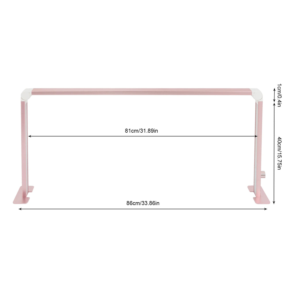 Square Foldable LED Nail Desk Lamp 36W, Half-Moon Manicure Light with Stepless Dimming & 3 Color Temperatures, 3000LM 480 Beads for Nail Art Eyelash Extension, Pink