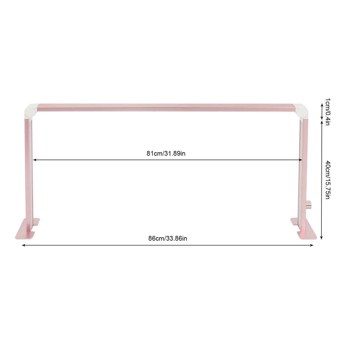 Square Foldable LED Nail Desk Lamp 36W, Half-Moon Manicure Light with Stepless Dimming & 3 Color Temperatures, 3000LM 480 Beads for Nail Art Eyelash Extension, Pink