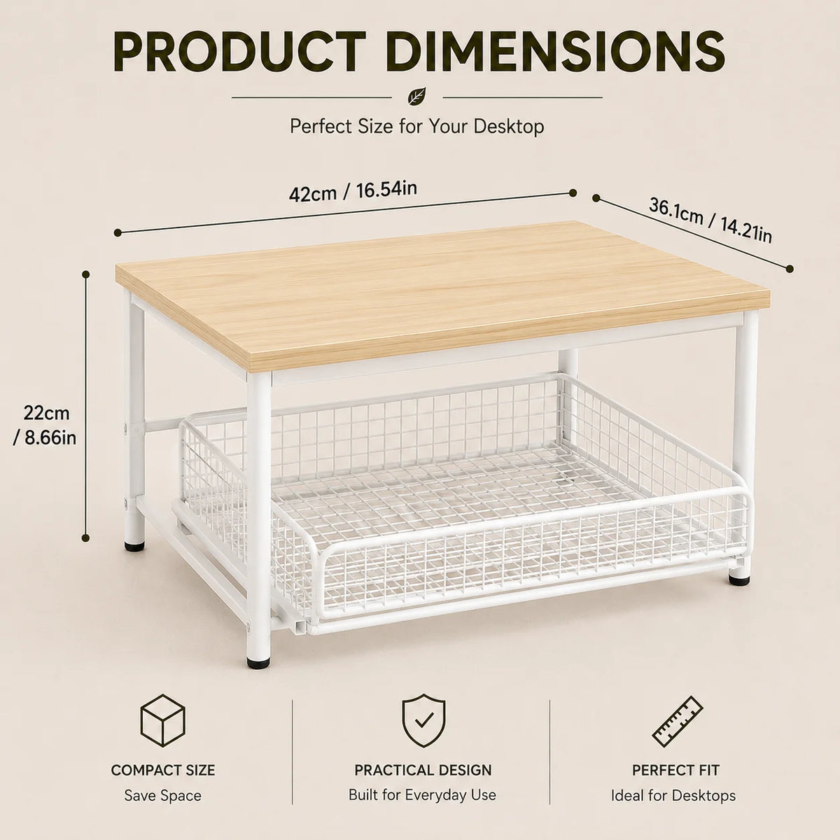 Kitchen Microwave Stand with Drawer, Multifunctional Countertop Organizer Storage Rack, Upright Shelf for Oven, Baking Tools and Kitchen Essentials