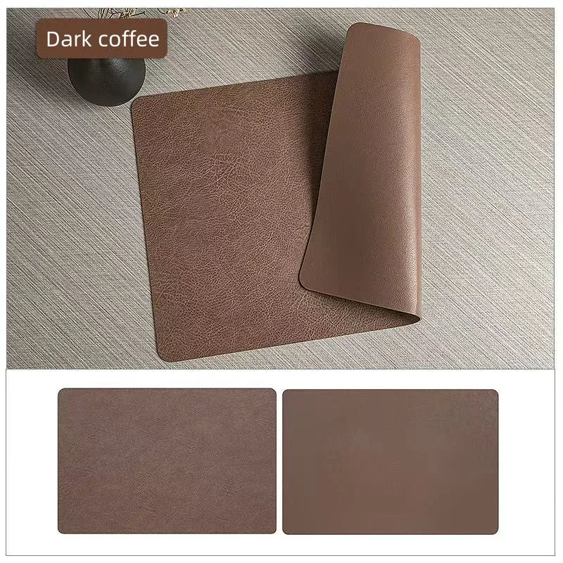 Premium Faux Leather Placemats Heat Resistant Waterproof Double Sided Table Mats