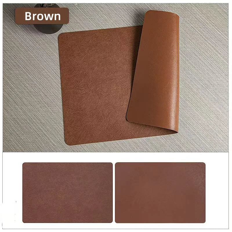 Premium Faux Leather Placemats Heat Resistant Waterproof Double Sided Table Mats