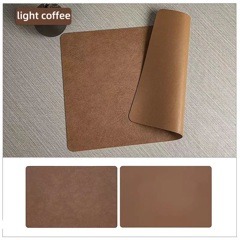 Premium Faux Leather Placemats Heat Resistant Waterproof Double Sided Table Mats