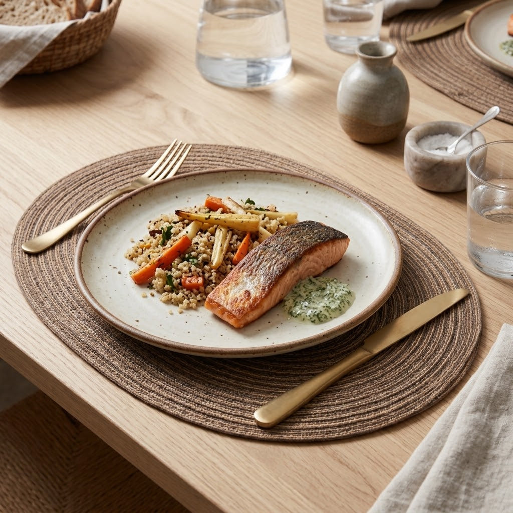 Natural Braided Oval Placemats Set Heat Resistant Washable Table Mats